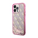 Guess Liquid Glitter Transculent 4G - Case for iPhone 14 Pro Max (Pink)