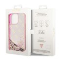 Guess Liquid Glitter Transculent 4G - Case for iPhone 14 Pro Max (Pink)