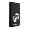 Karl Lagerfeld Booktype NFT Saffiano Karl & Choupette - Case for iPhone 14 (Black)