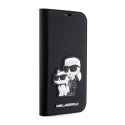 Karl Lagerfeld Booktype NFT Saffiano Karl & Choupette - Case for iPhone 14 Pro Max (Black)