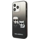 Karl Lagerfeld Gradient Ikonik Karl & Choupette - Case for iPhone 13 Pro (Black)