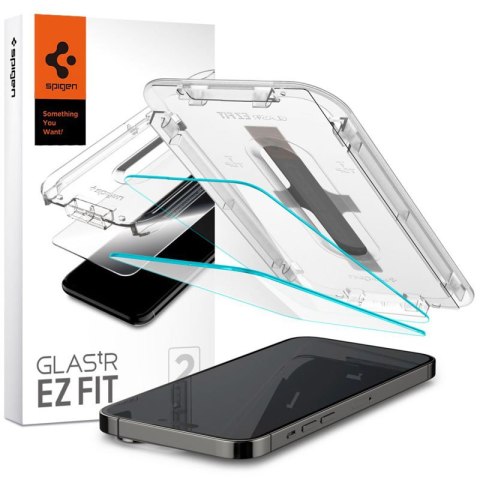 Spigen Glas.TR EZ Fit 2-Pack - Tempered glass for iPhone 14 Pro 2 pieces