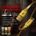 WEKOME WDC-161 Sakin Series - USB-A to Lightning Fast Charging 6A connecting cable 1 m (Gold)