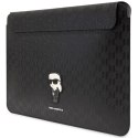 Karl Lagerfeld NFT Saffiano Monogram Ikonik Karl Sleeve - 14" Notebook Case (Black)