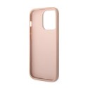Guess Saffiano Metal Logo Stripes - Case for iPhone 14 Pro (Pink)