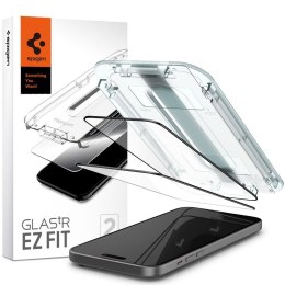 Spigen GLAS.TR EZ FIT FC 2-Pack - Toughened Glass for iPhone 15 2 pcs (Black Frame)
