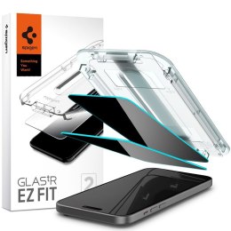 Spigen GLAS.TR EZ FIT Privacy 2-Pack - Tempered glass with privacy filter for iPhone 15 2pcs