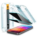 Spigen GLAS.TR EZ FIT Privacy 2-Pack - Tempered glass with privacy filter for iPhone 15 2pcs