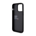 BMW Leather Carbon Blue Line - Case for iPhone 15 Pro Max (black)