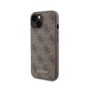 Guess 4G Metal Gold Logo - Case for iPhone 15 (Brown)