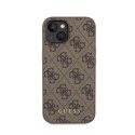 Guess 4G Metal Gold Logo - Case for iPhone 15 (Brown)