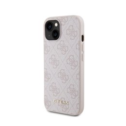 Guess 4G Metal Gold Logo - Case for iPhone 15 (Pink)