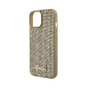 Guess Disco Metal Script - Case for iPhone 15 (Gold)