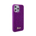 Guess Disco Metal Script - Case for iPhone 15 Pro Max (Fuchsia)