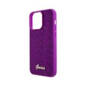 Guess Disco Metal Script - Case for iPhone 15 Pro Max (Fuchsia)