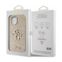 Guess Glitter Script Big 4G - Case for iPhone 15 Plus (Gold)