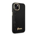 Guess Croco Collection - Case for iPhone 14 Plus (Black)