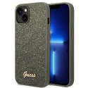 Guess Glitter Flakes Metal Logo Case - Case for iPhone 14 Plus (Green)