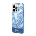 Guess Porcelain Collection - Case for iPhone 14 Pro (Blue)