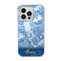 Guess Porcelain Collection - Case for iPhone 14 Pro (Blue)