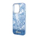 Guess Porcelain Collection - Case for iPhone 14 Pro (Blue)