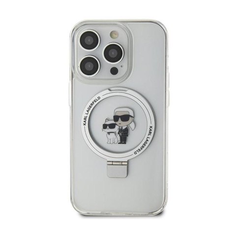 Karl Lagerfeld Ring Stand Karl & Choupette MagSafe - iPhone 11 Case (white)