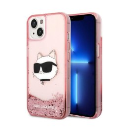 Karl Lagerfeld Liquid Glitter NFT Choupette Head - Case for iPhone 14 Plus (Pink)