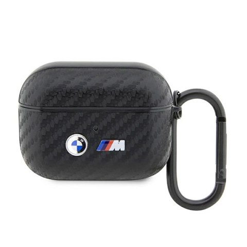 BMW Carbon Double Metal Logo - Case for Apple AirPods Pro (Black)