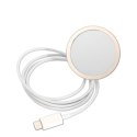 Guess Bundle Pack MagSafe 4G - Set of case for iPhone 14 Pro Max + MagSafe charger (Brown/Gold)