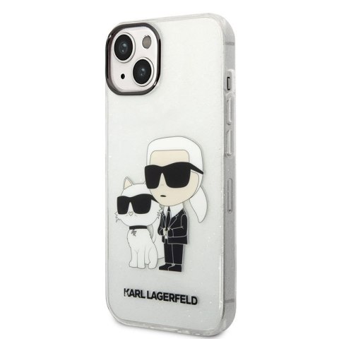 Karl Lagerfeld IML Glitter NFT Karl & Choupette - Case for iPhone 14 Plus (Clear)