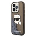 Karl Lagerfeld Liquid Glitter NFT Karl's Head - Case for iPhone 14 Pro Max (Black)