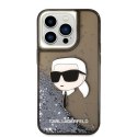 Karl Lagerfeld Liquid Glitter NFT Karl's Head - Case for iPhone 14 Pro Max (Black)