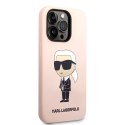 Karl Lagerfeld Silicone NFT Ikonik MagSafe - Case for iPhone 14 Pro Max (Pink)