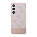 Guess 4G Bottom Stripe Metal Logo Collection - Case for Samsung Galaxy S23 (Pink)