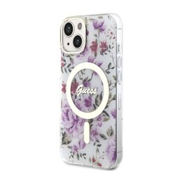 Guess Flower MagSafe - Case for iPhone 14 (Transparent)