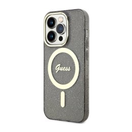Guess Glitter Gold MagSafe - Case for iPhone 14 Pro Max (Black)