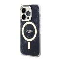 Guess Marble MagSafe - Case for iPhone 14 Pro (Black)