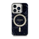 Guess Marble MagSafe - Case for iPhone 14 Pro (Black)