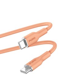 PURO ICON Soft Cable - Kabel USB-C do USB-C 1,5 m (Apricot)