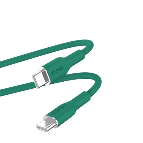 PURO ICON Soft Cable - Kabel USB-C do USB-C 1.5 m (Jade)