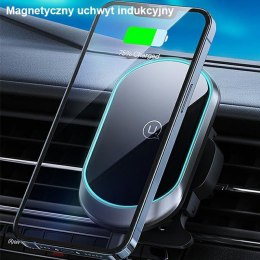 USAMS US-CD182 - Magnetic car holder with 15W wireless charging (Black)