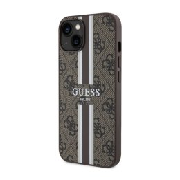 Guess 4G Printed Stripes MagSafe - Case for iPhone 14 (Brown)