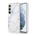 Guess Marble Collection - Case for Samsung Galaxy S23+ (White)