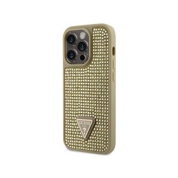Guess Rhinestone Triangle - Case for iPhone 14 Pro (Gold)
