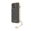 Guess 4G Charms Collection - Case for iPhone 14 Pro (Grey)