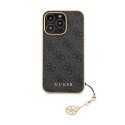 Guess 4G Charms Collection - Case for iPhone 14 Pro (Grey)