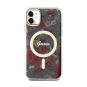 Guess Flower MagSafe - Case for iPhone 11 (Green)