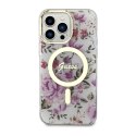 Guess Flower MagSafe - Case for iPhone 14 Pro Max (Transparent)