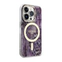 Guess Leopard MagSafe - Case for iPhone 14 Pro (Pink)