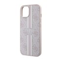 Guess 4G Printed Stripes MagSafe - Case for iPhone 14 Plus (Pink)